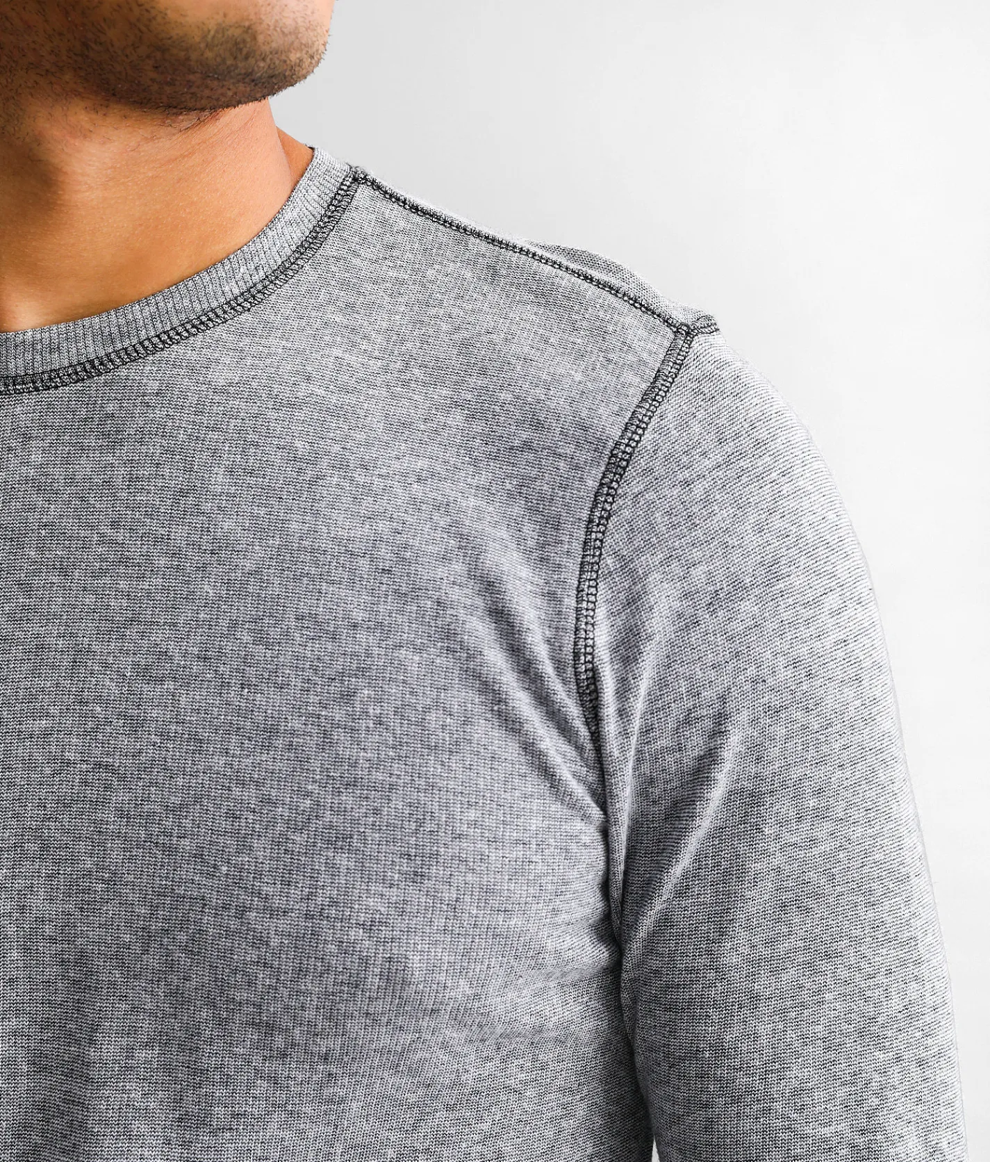 Tops | Reclaim Drop Needle Thermal White Black
