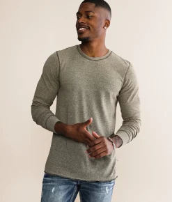 Tops | Reclaim Drop Needle Thermal Cobble Stone Chocolate