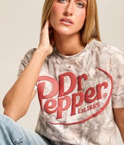 Tops | Bioworld Dr. Pepper Cropped T-Shirt Camo