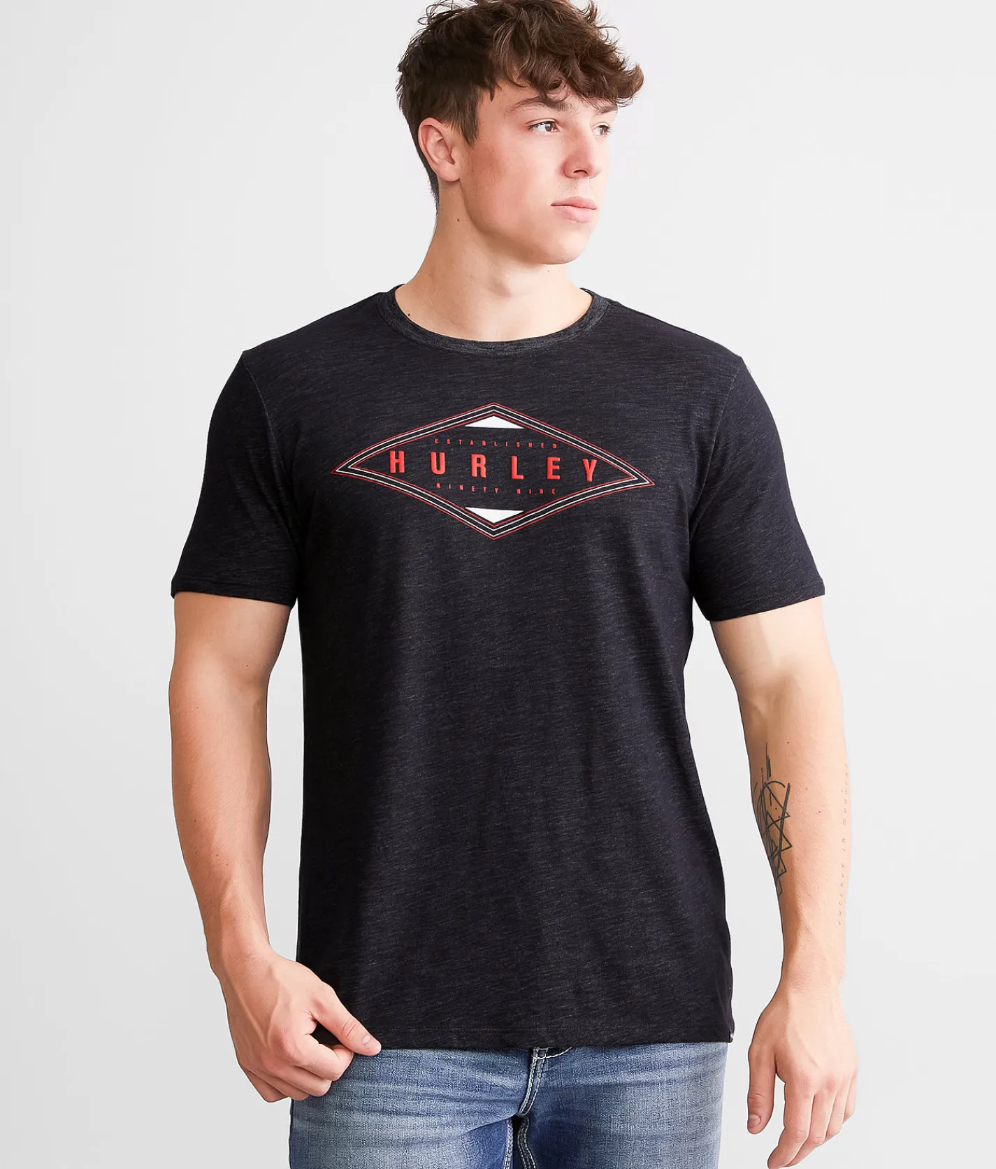 Graphic T-Shirts|Activewear | Hurley Dublin T-Shirt Black Pure Platinum H2O