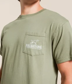 Fieldstone Duck Boat T-Shirt Deep Lichen Green Discount