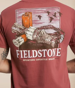 Fieldstone Duck Calls & Shells T-Shirt Brick Clearance