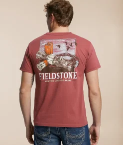 Fieldstone Duck Calls & Shells T-Shirt Brick Clearance