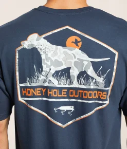 Honey Hole® Duck Dog T-Shirt Harbor Blue Outlet