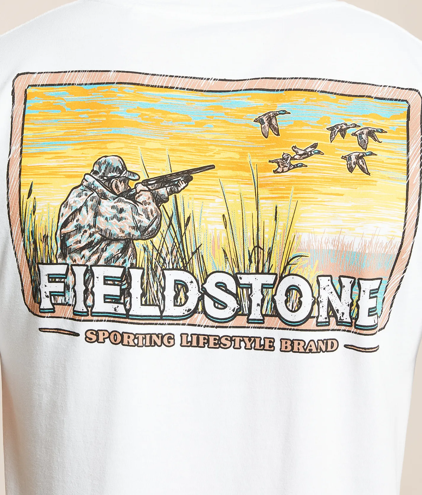 Fieldstone Duck Hunt T-Shirt White New