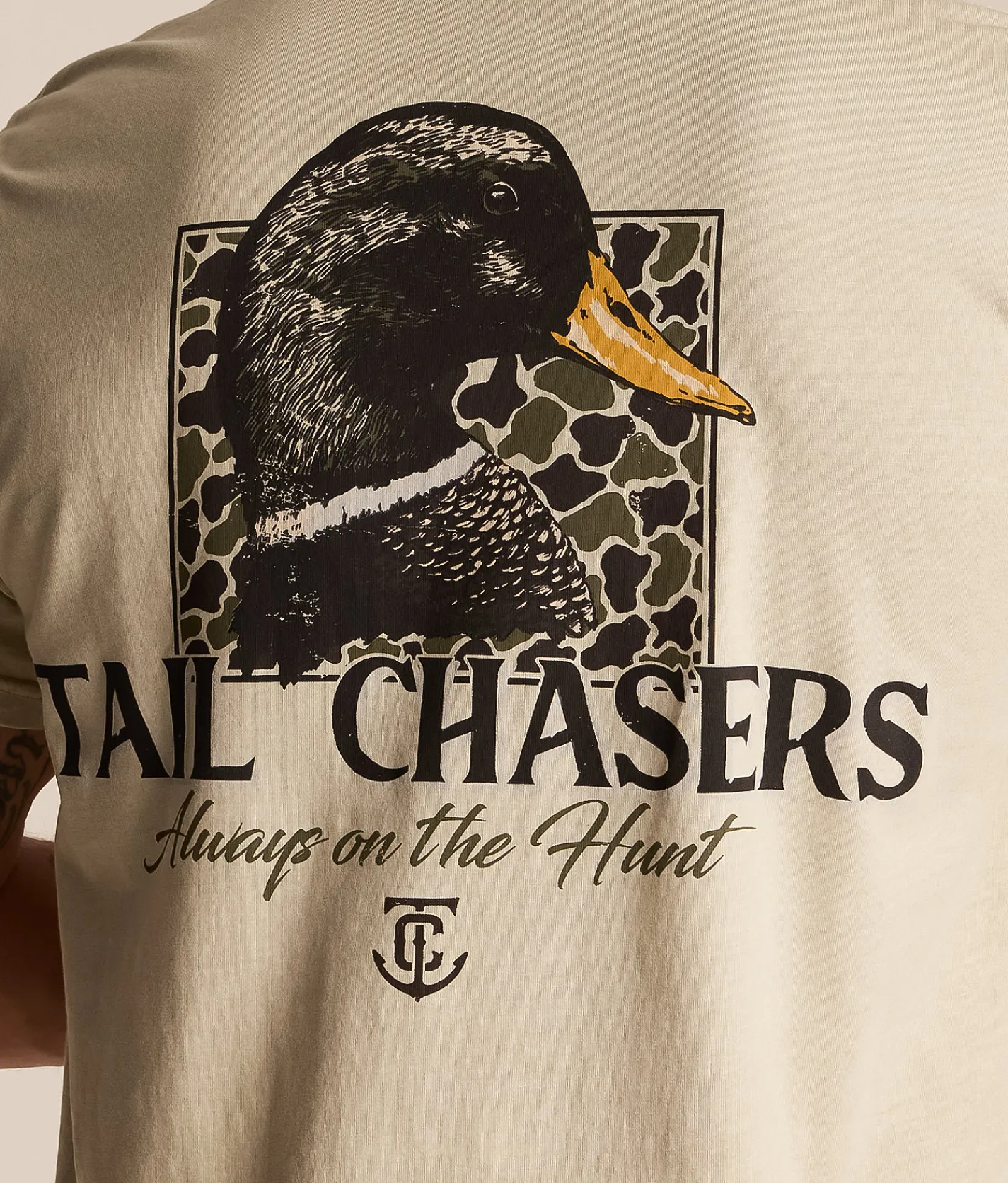 Tail Chasers Club Duck Hunt T-Shirt Peyote Pigment Dye Clearance