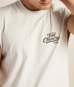 Tops | Tail Chasers Club Duck It Camo Tank Top Antique White