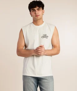Tops | Tail Chasers Club Duck It Camo Tank Top Antique White