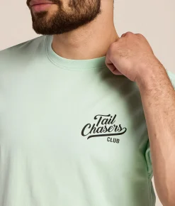 Tail Chasers Club Duck It Camo T-Shirt Brook Green Pigment Dye Sale
