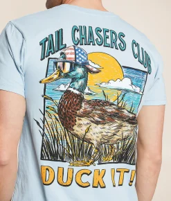 Tail Chasers Club Duck It T-Shirt Chambray Sale