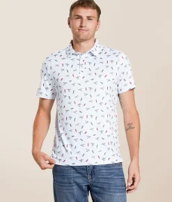 Tops | BURLEBO Ducks & Shells Performance Polo Ducks And Shells