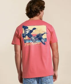 Tops|Graphic T-Shirts | Fieldstone Ducks In Flight T-Shirt Watermelon