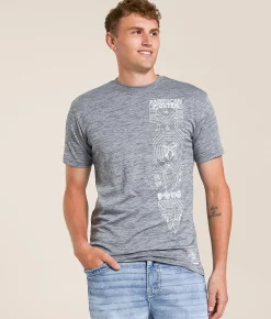 Tops|Graphic T-Shirts | American Fighter Duffield T-Shirt Heather Grey Tetris