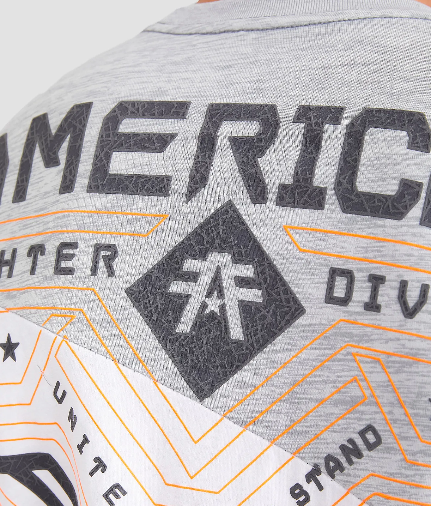 Graphic T-Shirts | American Fighter Dugger T-Shirt White Grey