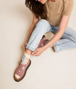 Dr. Martens Dunnet Flower Leather Sandal Dusty Rose Clearance