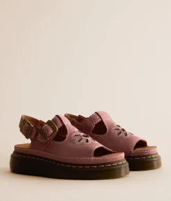 Dr. Martens Dunnet Flower Leather Sandal Dusty Rose Clearance