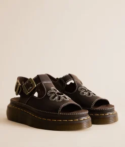 Dr. Martens Dunnet Flower Leather Sandal Kelp Brown Outlet