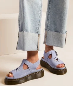 Shoes | Dr. Martens Dunnet Flower Suede Sandal Cornflower Blue
