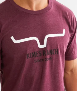 Kimes Ranch Duo Tone T-Shirt Maroon Heather Sale