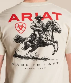 Tops|Graphic T-Shirts | Ariat Dust Drifter T-Shirt Silver Birch
