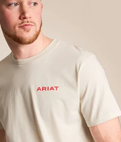 Tops|Graphic T-Shirts | Ariat Dust Drifter T-Shirt Silver Birch