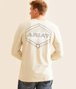 Graphic T-Shirts | Ariat Dustry Ridge Hex T-Shirt Natural