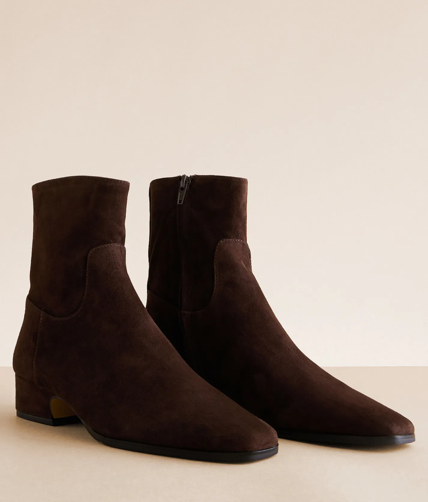 Steve Madden Dusty Leather Ankle Boot Choc Brown Suede Discount