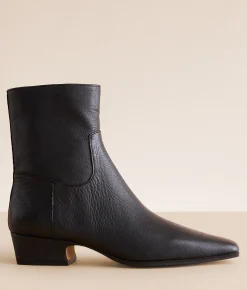 Shoes | Steve Madden Dusty Low Heel Ankle Boot Black Leather