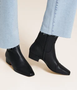 Shoes | Steve Madden Dusty Low Heel Ankle Boot Black Leather