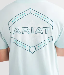 Ariat Dusty Ridge Hex T-Shirt Quiet Tide New