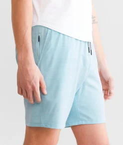 Bottoms|Shorts | Departwest Dwiggins Marled Stretch Walkshort Bachelor Button