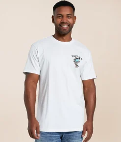 Tops|Graphic T-Shirts | Sullen Dyem Shark T-Shirt Antique White