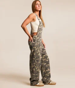Rompers & Jumpsuits | HIDDEN Dylan Baggy Denim Stretch Overalls Camo