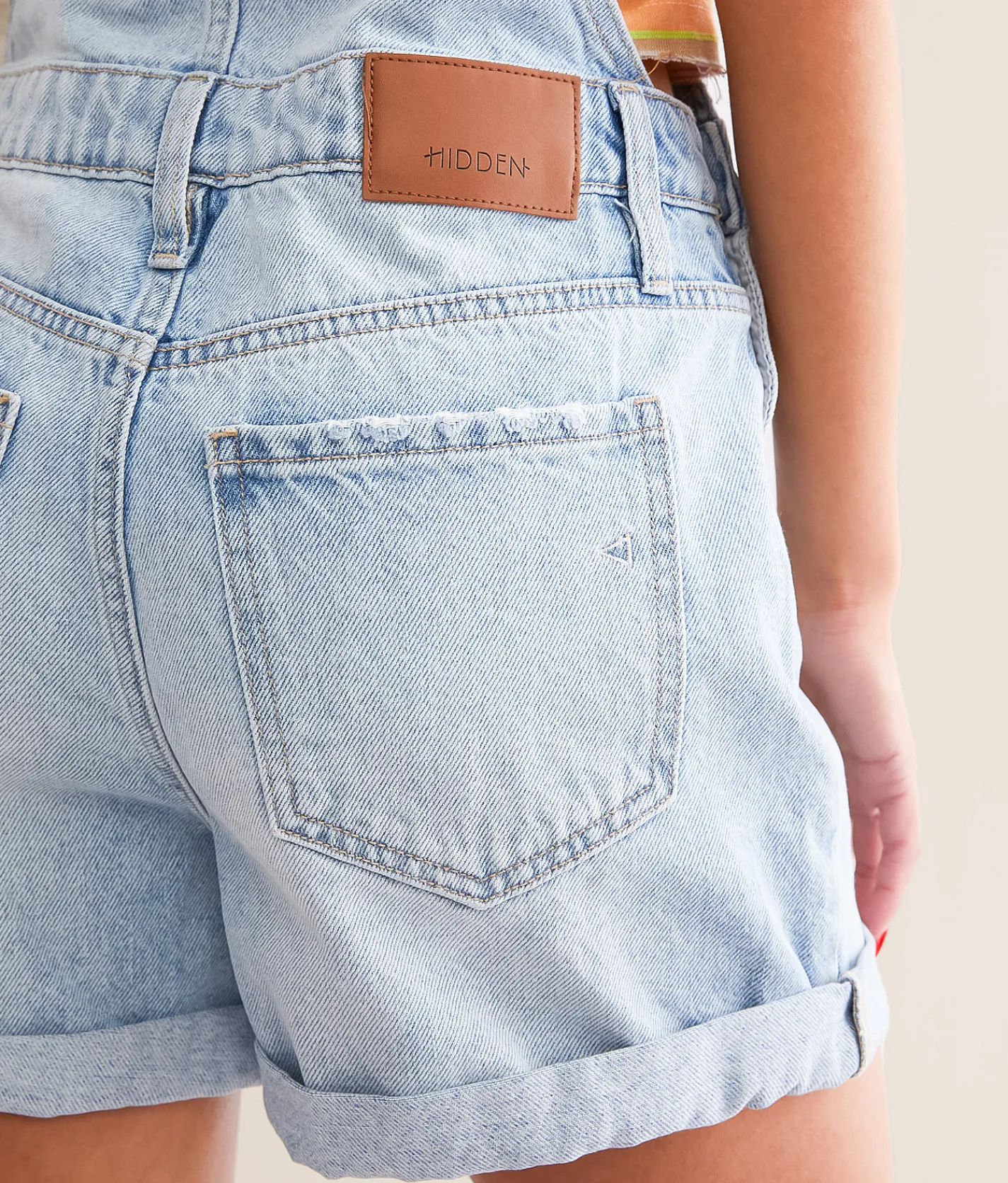 Rompers & Jumpsuits | HIDDEN Dylan Denim Cuffed Overall Short Light