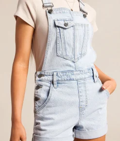 HIDDEN Dylan Denim Stretch Overall Short Oxnard Shores Best
