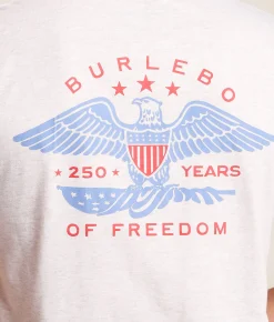 BURLEBO Eagle Outdoors T-Shirt Heather Oatmeal Discount