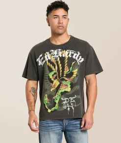 Tops|Graphic T-Shirts | Ed Hardy Eagle Snake T-Shirt Black