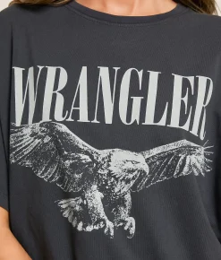 Wrangler® Eagle T-Shirt Faded Black Clearance