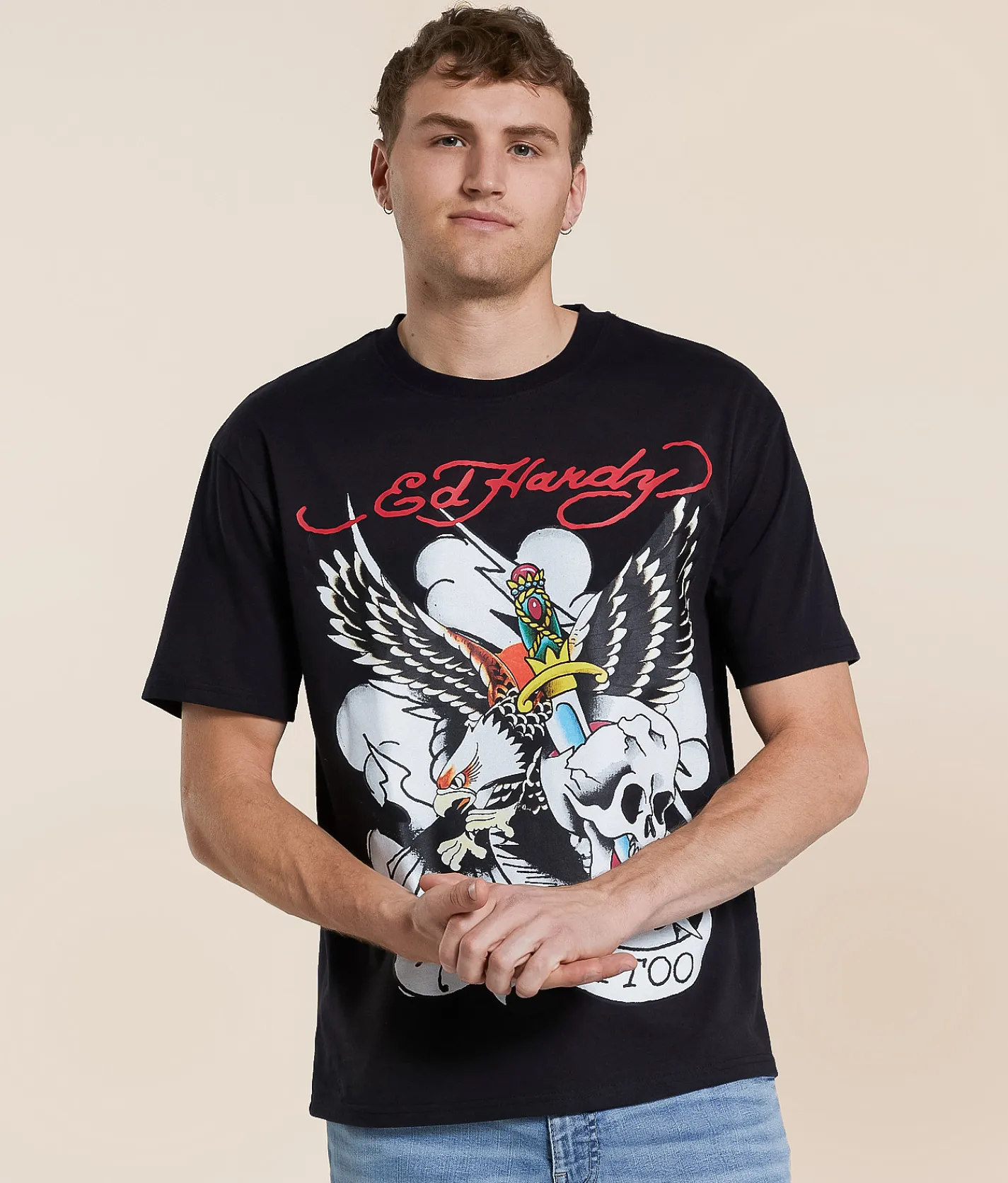 Ed Hardy Eagle T-Shirt Vintage Black Discount