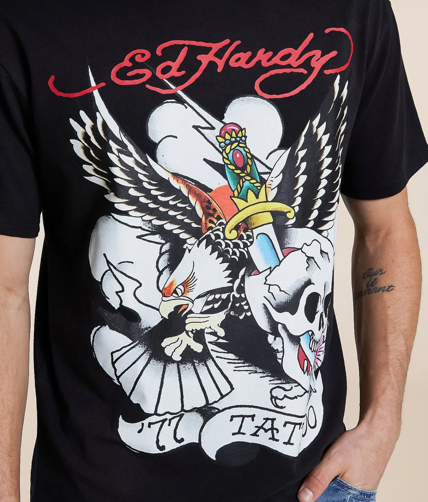 Ed Hardy Eagle T-Shirt Vintage Black Discount