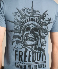 Tops|Graphic T-Shirts | Howitzer Earned T-Shirt Steel Blue