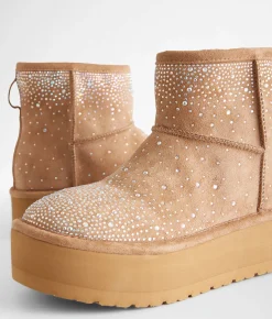 Shoes | Madden Girl Easehr Rhinestone Ankle Boot Tan Multi