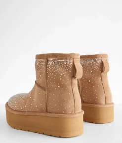Shoes | Madden Girl Easehr Rhinestone Ankle Boot Tan Multi