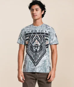 American Fighter East Bend T-Shirt Tan Multi Clearance
