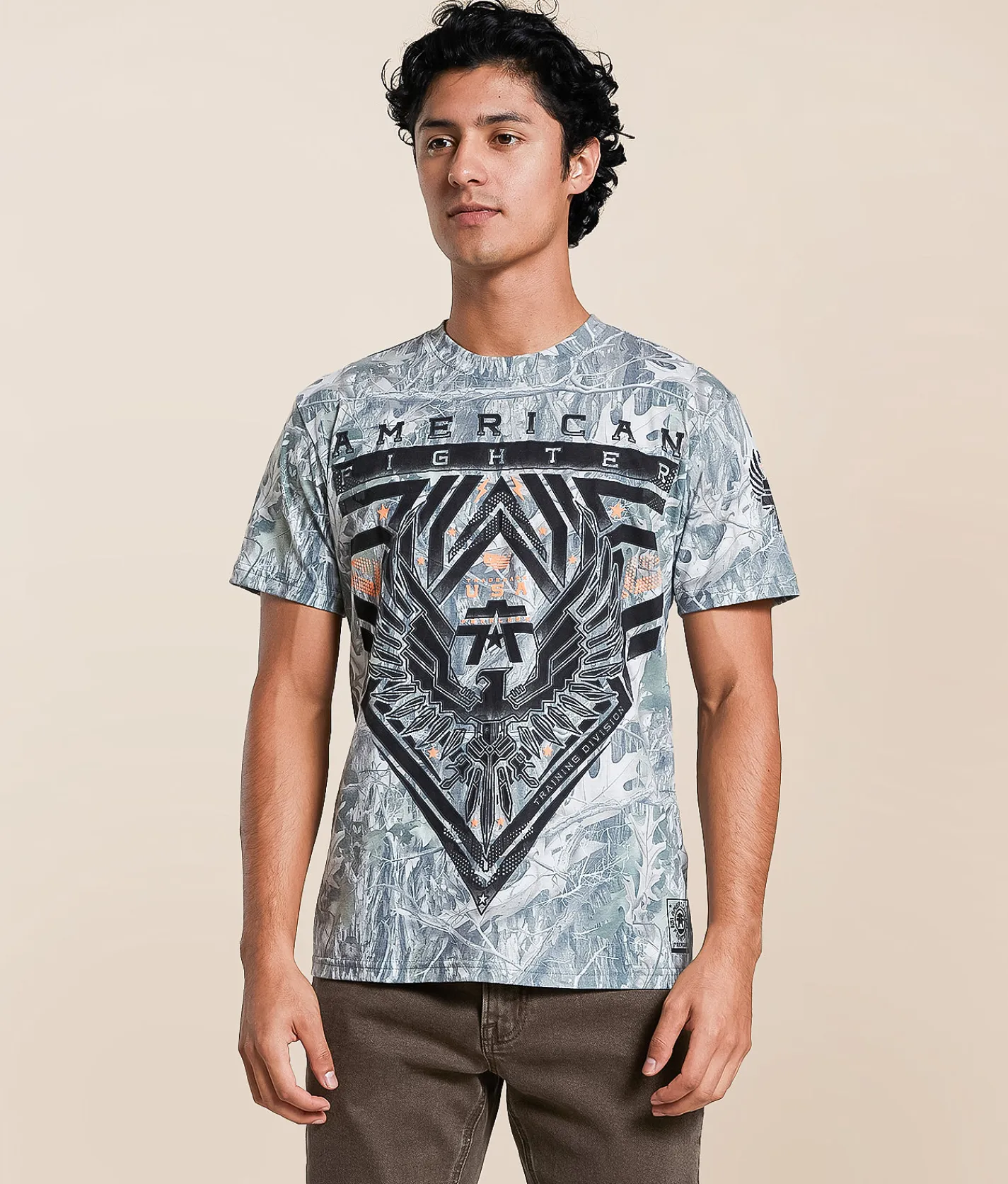 American Fighter East Bend T-Shirt Tan Multi Clearance