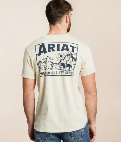 Ariat Echo Valley T-Shirt Natural Outlet