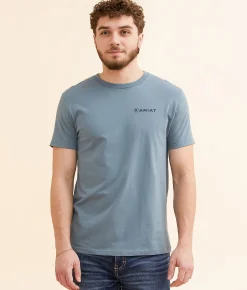 Ariat Echo Valley T-Shirt Light Denim Clearance