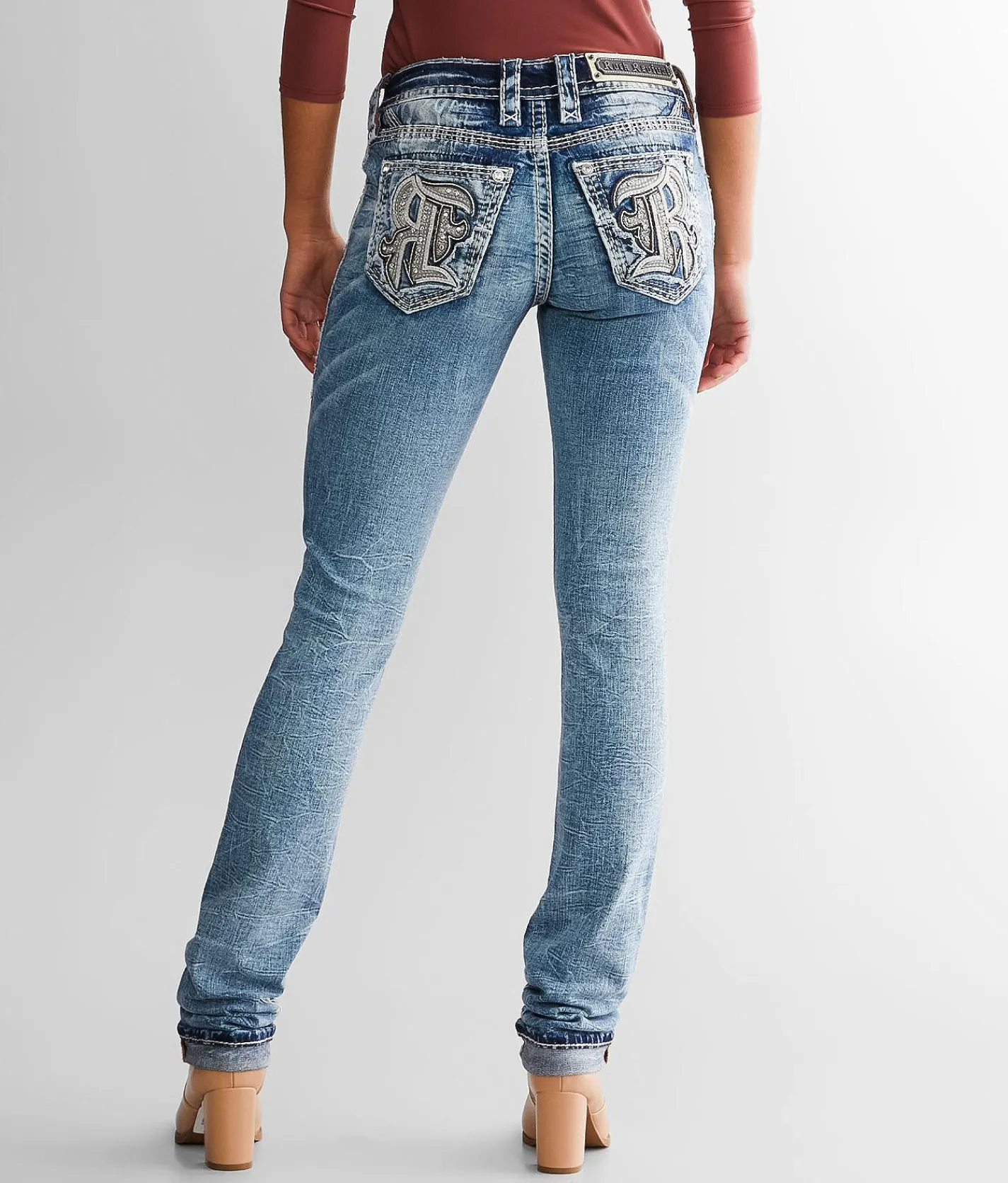 Jeans|Bottoms | Rock Revival Eilish Low Rise Straight Stretch Jean Eilish CJ208