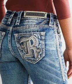 Jeans|Bottoms | Rock Revival Eilish Low Rise Straight Stretch Jean Eilish CJ208