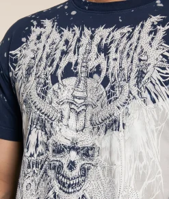 Affliction Electric Fire T-Shirt Bk Vintage White Tie Dye Best